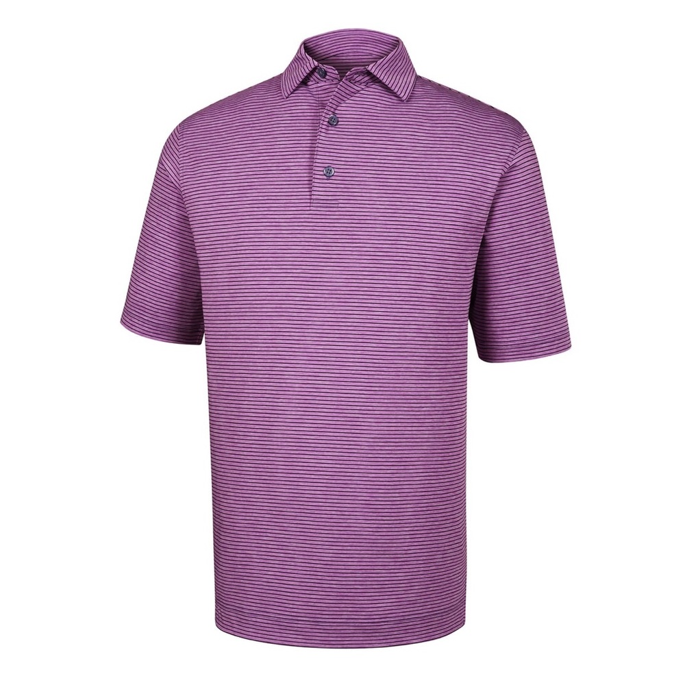 Footjoy Heather Pinstripe Lisle Polo Collar Golf Shirt Men’s 2XL
